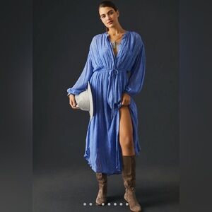 NWT Anthropologie Allene Shimmer Maxi Dress